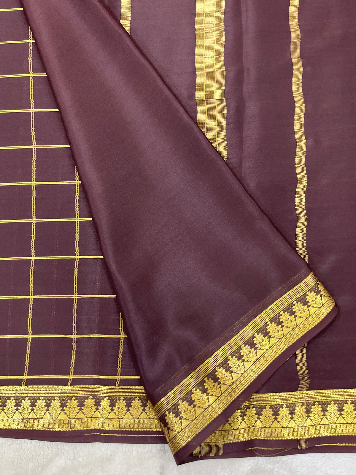 Pure crepe Mysore silk saree 13106333