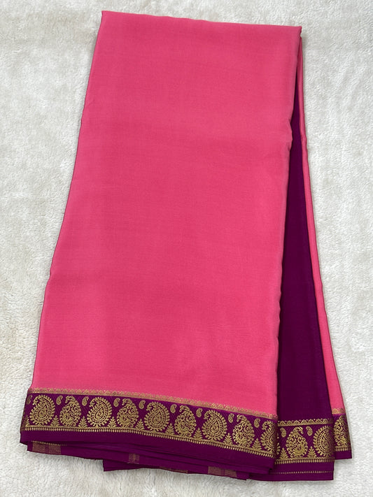 Sliver Based zari Pure Mysore Silk Saree