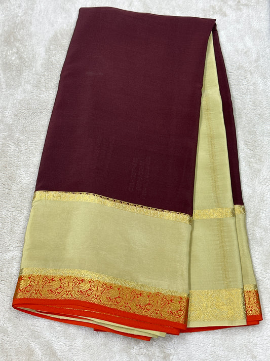 Sliver Based zari Pure Mysore Silk Saree