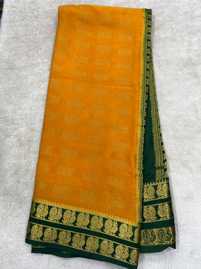 Pure crepe Mysore silk-Saritha Checks(16274302)