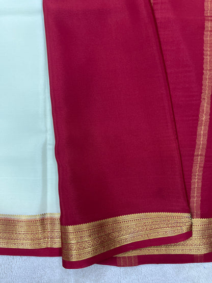 Pure crepe Mysore silk saree 136451 (100 GSM)