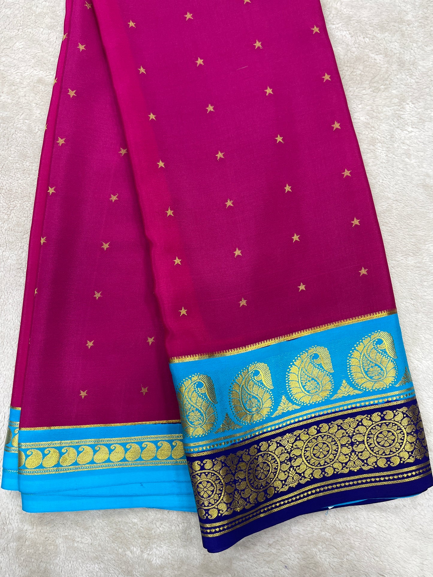 Pure crepe Mysore silk KSIC Mango(1104901)