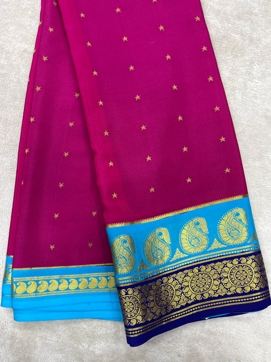 Pure crepe Mysore silk KSIC Mango(1104901)