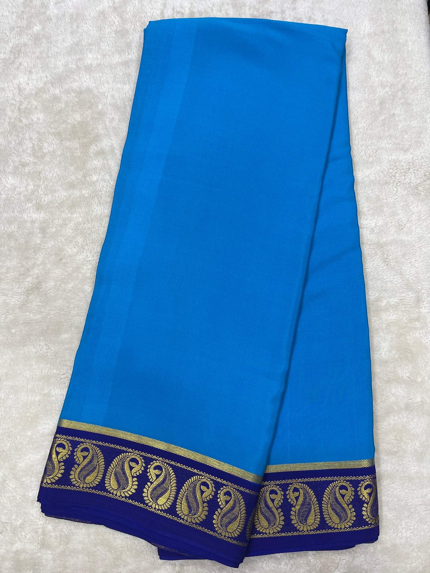 Pure crepe Mysore silk saree-120 Gsm(1104001)