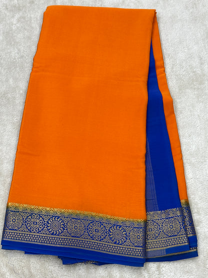 Sliver Based zari Pure Mysore Silk Saree