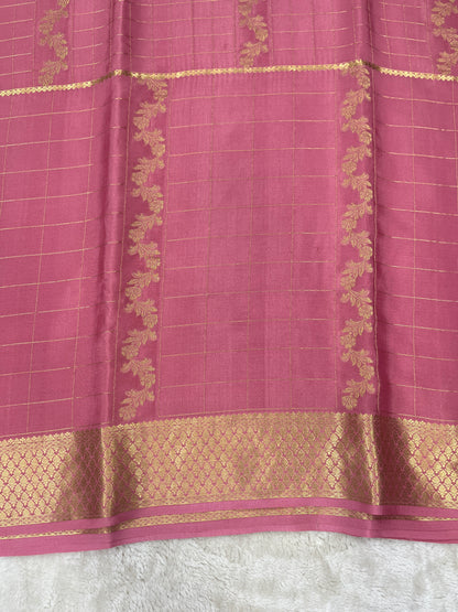 Pure Crepe Mysore Silk Kalanjali checks - 1145308