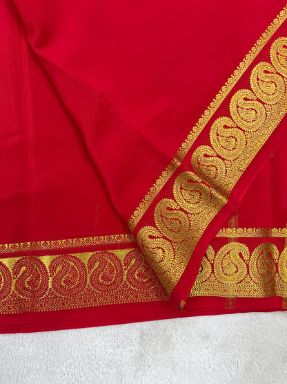 Pure Mysore silk-Mango Border -27261002(120GSM)