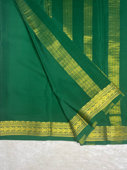 Pure crepe Mysore silk saree-120 GSM(1100608)