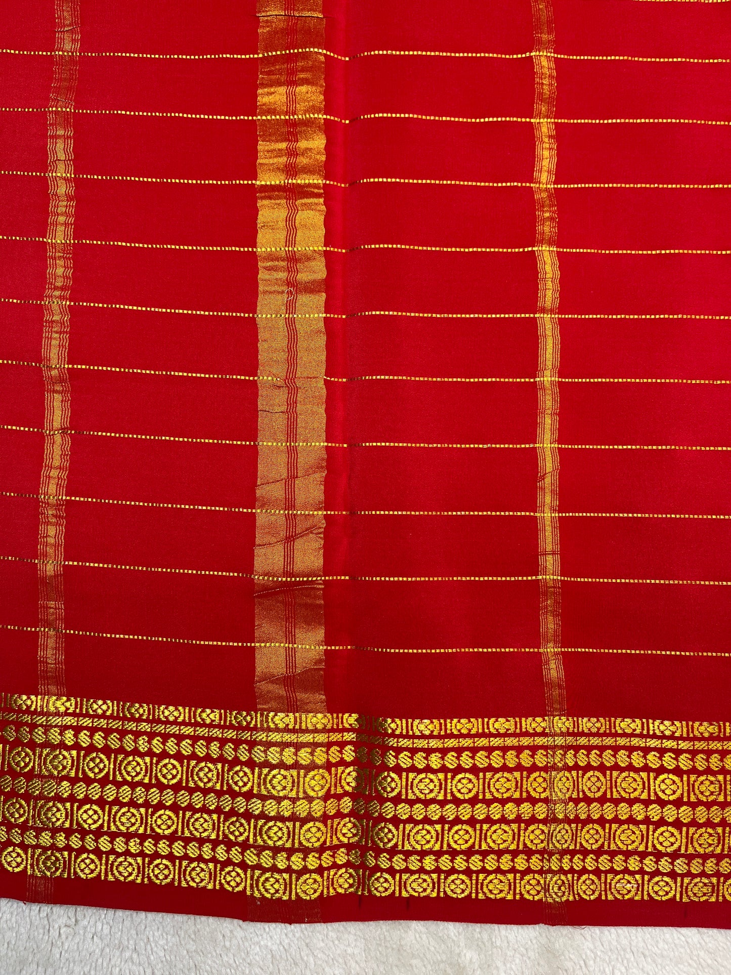 Pure Mysore silk-checks Rudraksha (1438399)
