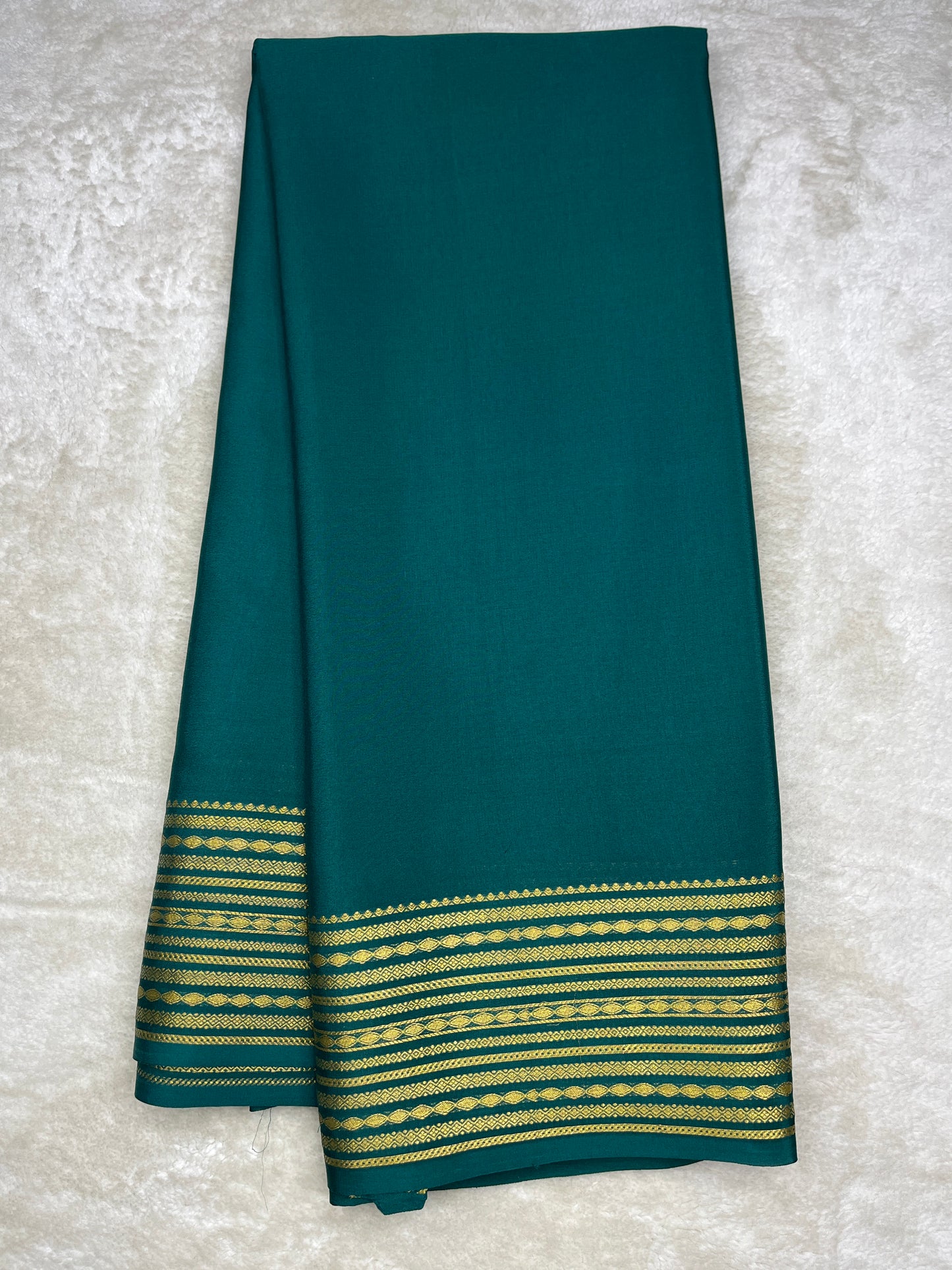 Pure crepe Mysore silk - Gatti border- (1104902)