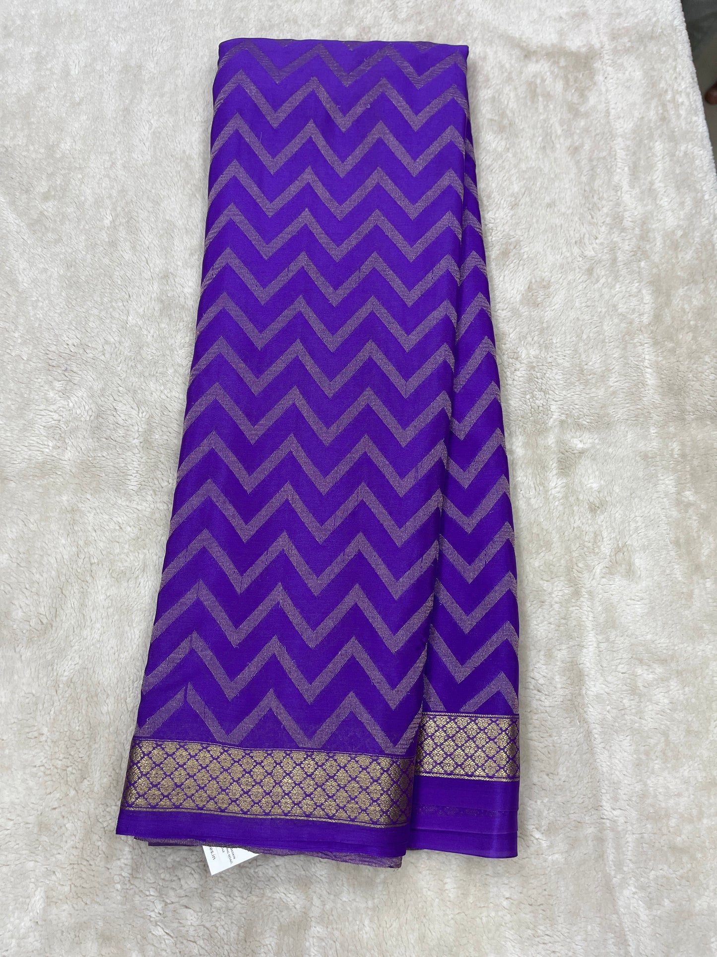 Pure Crepe Mysore Silk brocade - 1145311