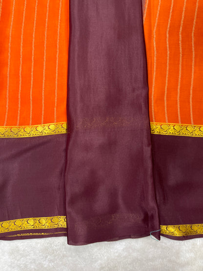 Pure crepe Mysore silk saree 1111801 (60gsm)