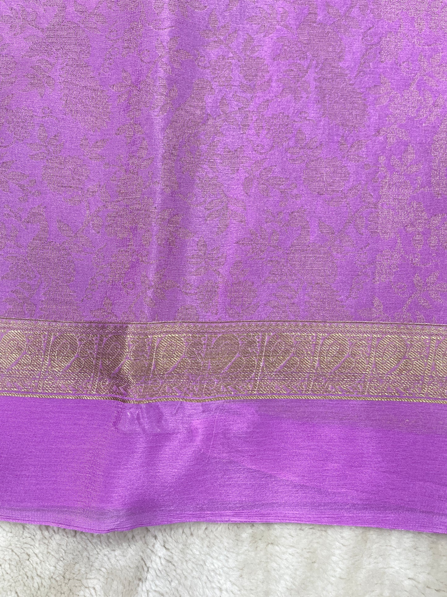 Pure Crepe Mysore Silk crush brocade - 1145309