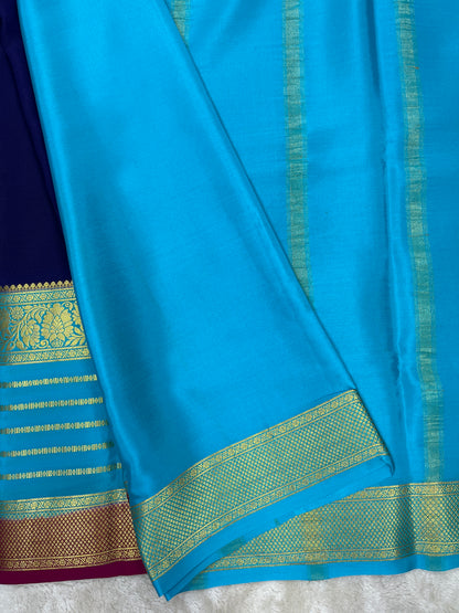Pure Crepe Mysore Silk 3D contrast - 2637794