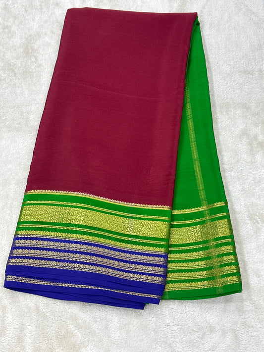 Silver Based Zari Pure Mysore Silk Saree