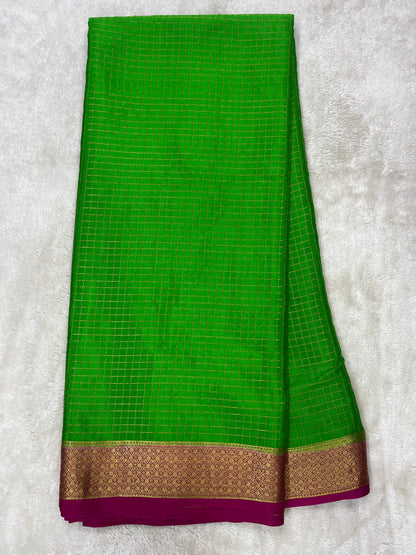 Pure Crepe Mysore Silk Dt strips - 1145302