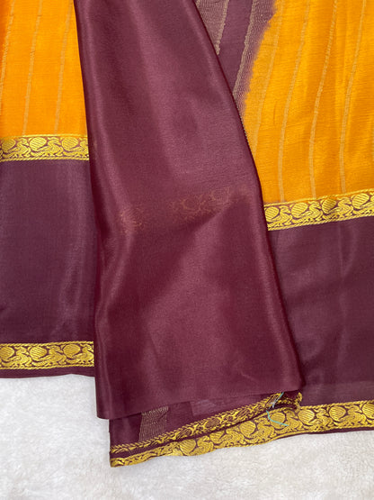 Pure crepe Mysore silk saree 1111801 (60gsm)