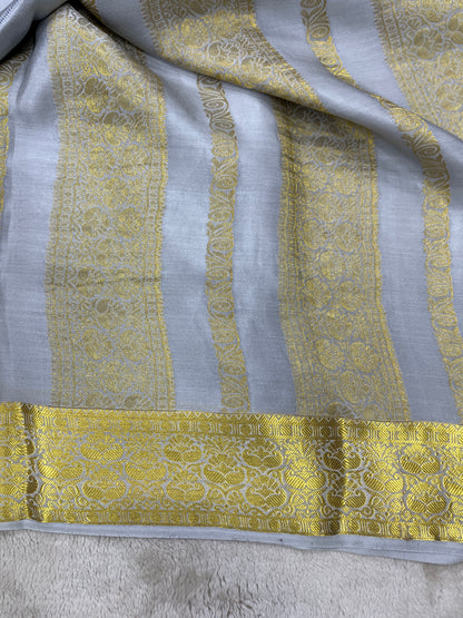 Pure crepe Mysore silk-1/2 & 1/2(16275409)