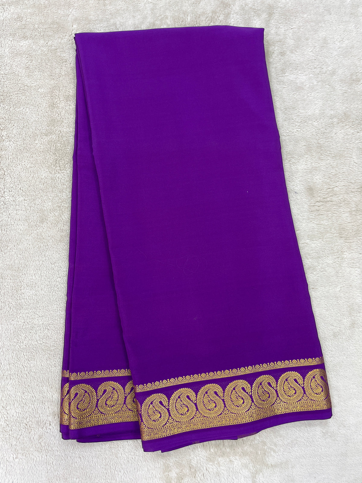 Pure Mysore silk -Mango Border-27261002(120GSM)