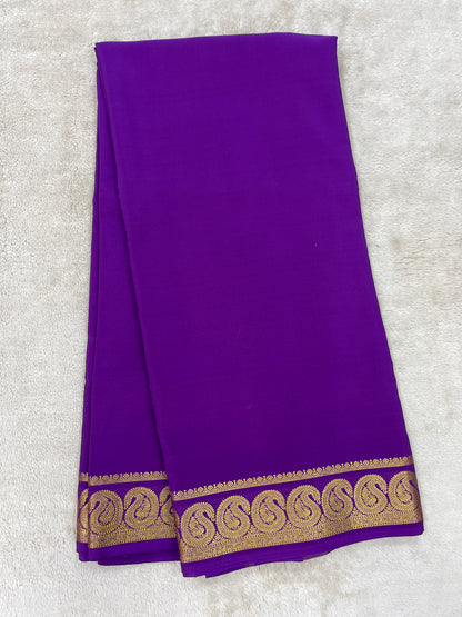 Pure Mysore silk -Mango Border-27261002(120GSM)