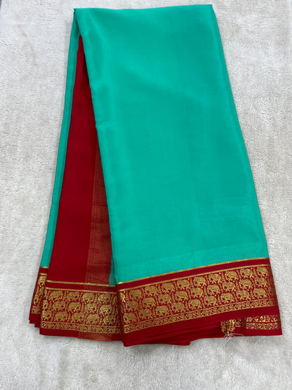 Sliver Based zari Pure Mysore Silk Saree