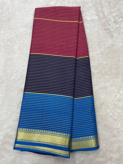 Pure crepe Mysore silk saree 26386509 (70gsm)