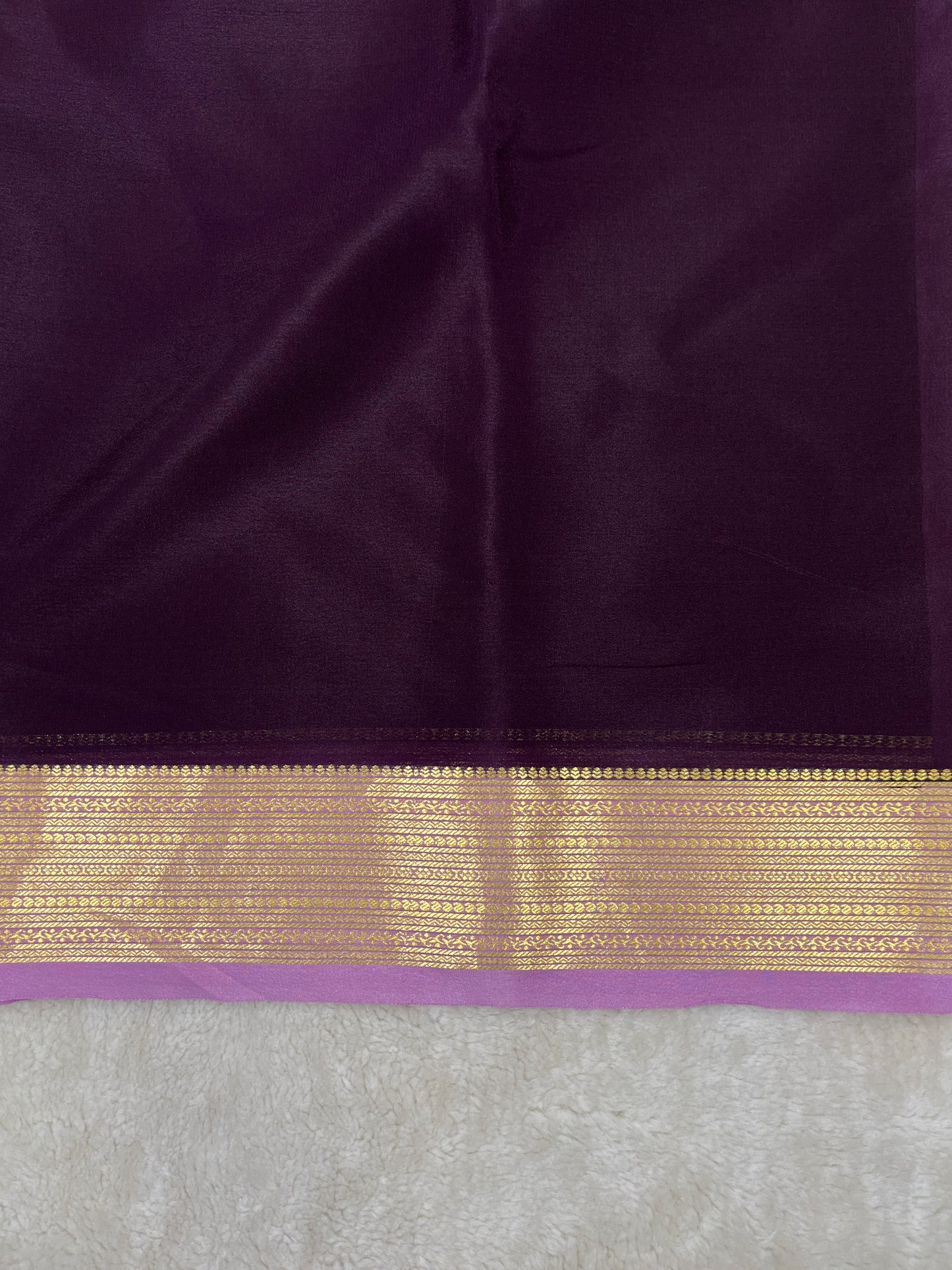 Pure Crepe Mysore Silk Raksha lines   - 1310481