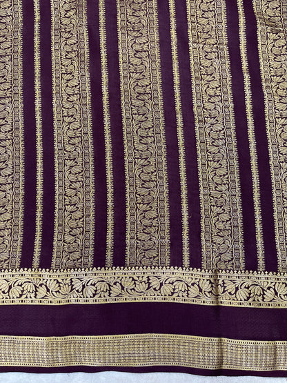 Pure crepe Mysore silk saree 12105001 (120gsm)