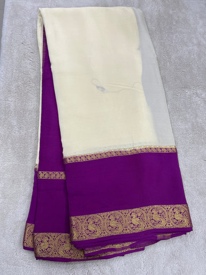 Sliver Based Zari Pure Mysore Silk Saree