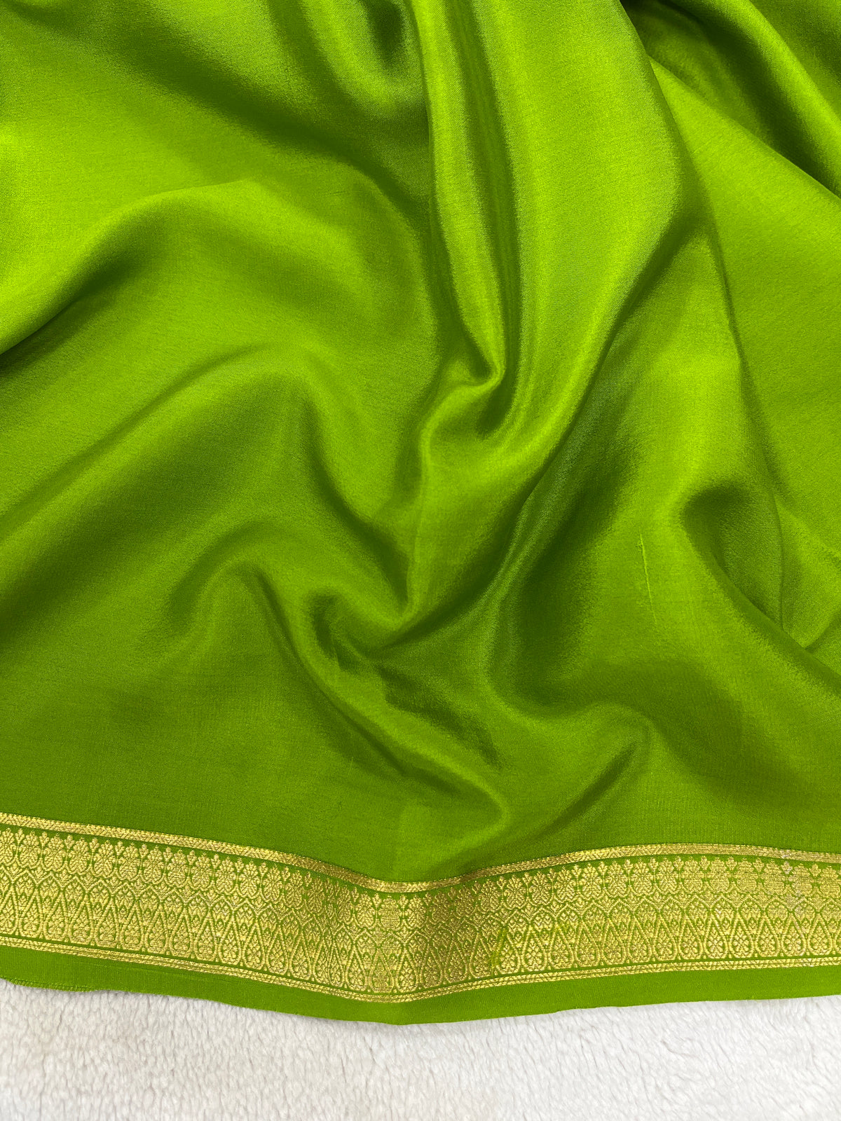 Pure crepe Mysore silk-Gatti Border(1104002)