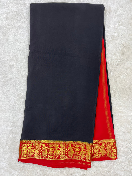 Pure Mysore Silk Saree-(1461976)