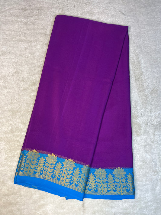 Pure Crepe Mysore Silk Saree-120GSM(15112606)