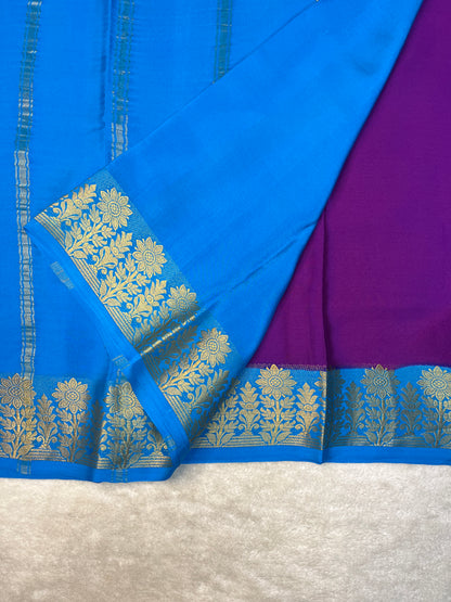 Pure Crepe Mysore Silk Saree-120GSM(15112606)