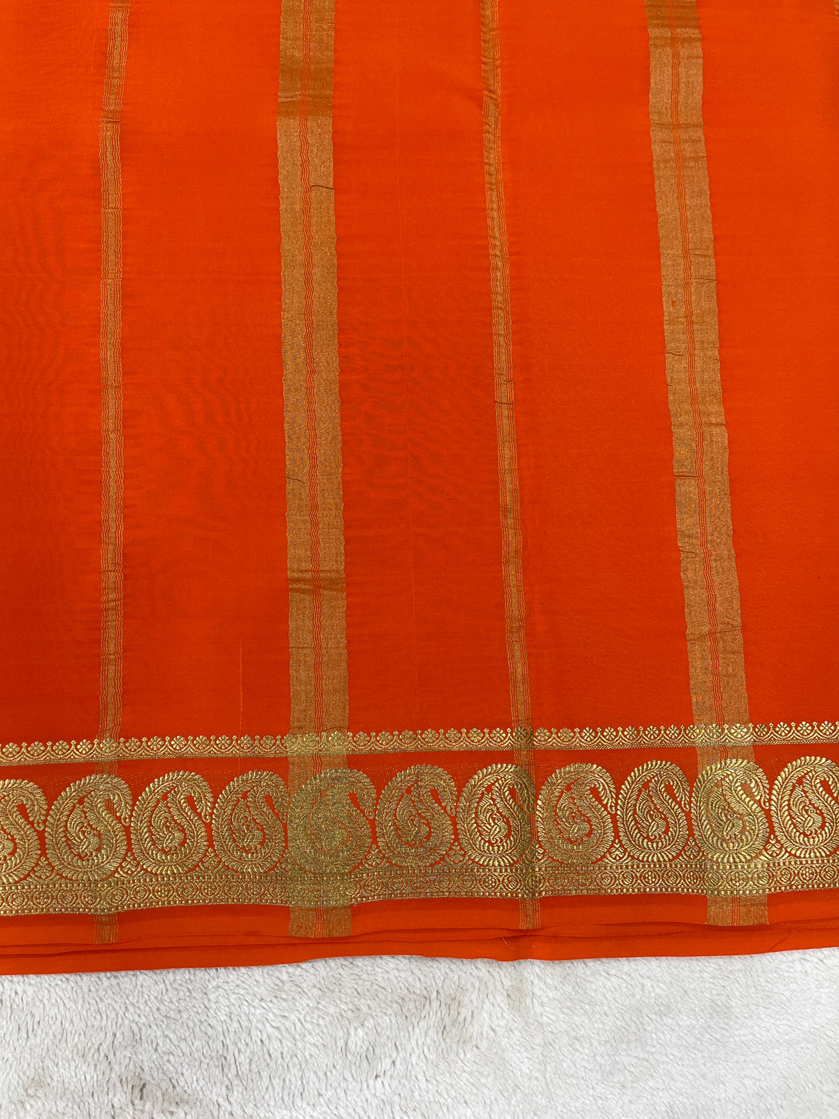 Pure  Mysore silk -Mango Border-27261002(120GSM)