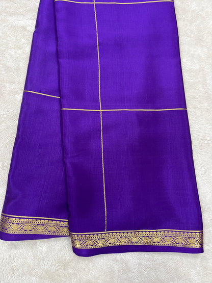 Pure crepe Mysore silk- Gatti Border & 9 By(1104001)