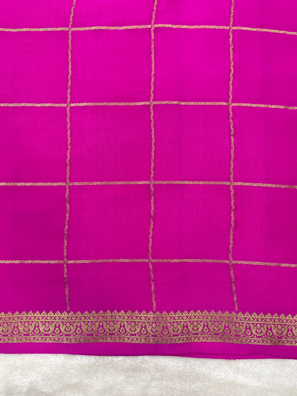 Pure crepe Mysore silk saree 13105584 (100gsm)
