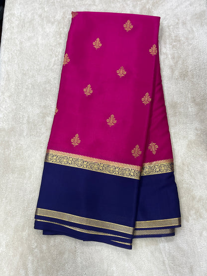 Pure Crepe Mysore Silk Bentex contrast - 2637792
