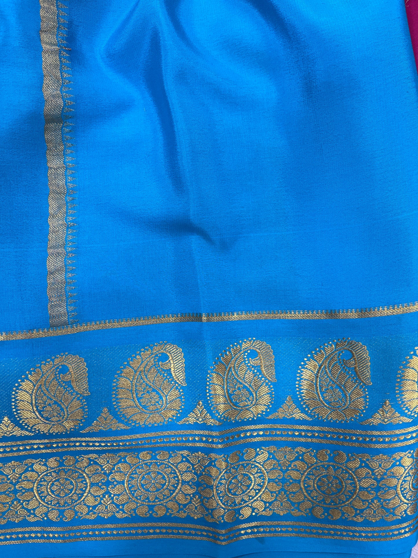 Pure crepe Mysore silk KSIC Mango(1104901)