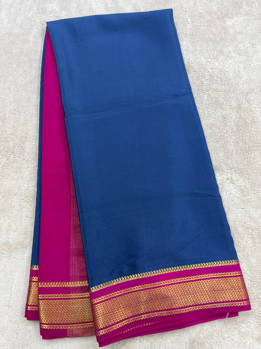 Sliver Based zari Pure Mysore Silk Saree