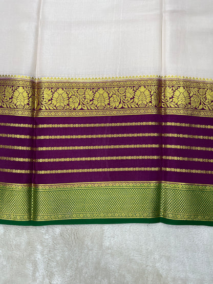Pure Crepe Mysore Silk 3D contrast - 2637794