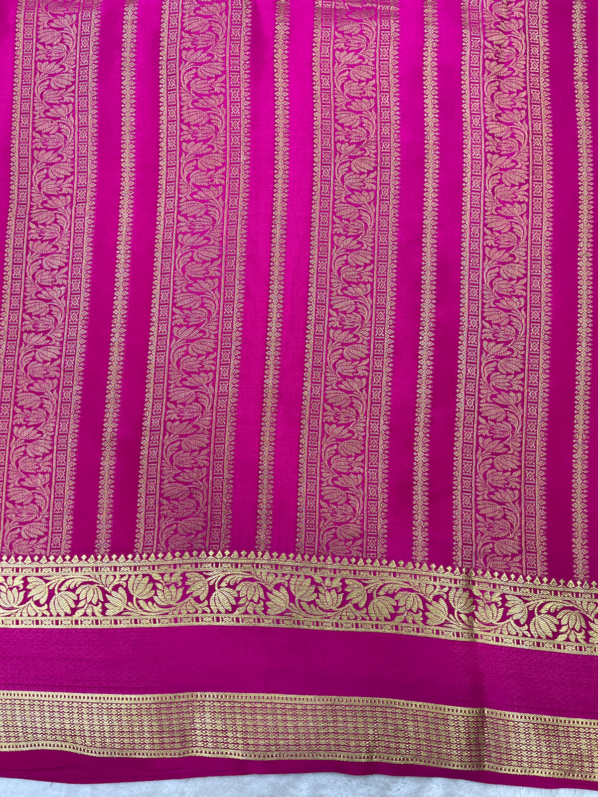 Pure crepe Mysore silk saree 12105001 (120gsm)