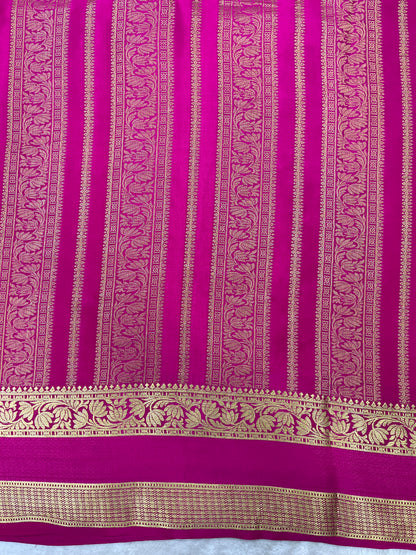 Pure crepe Mysore silk saree 12105001 (120gsm)