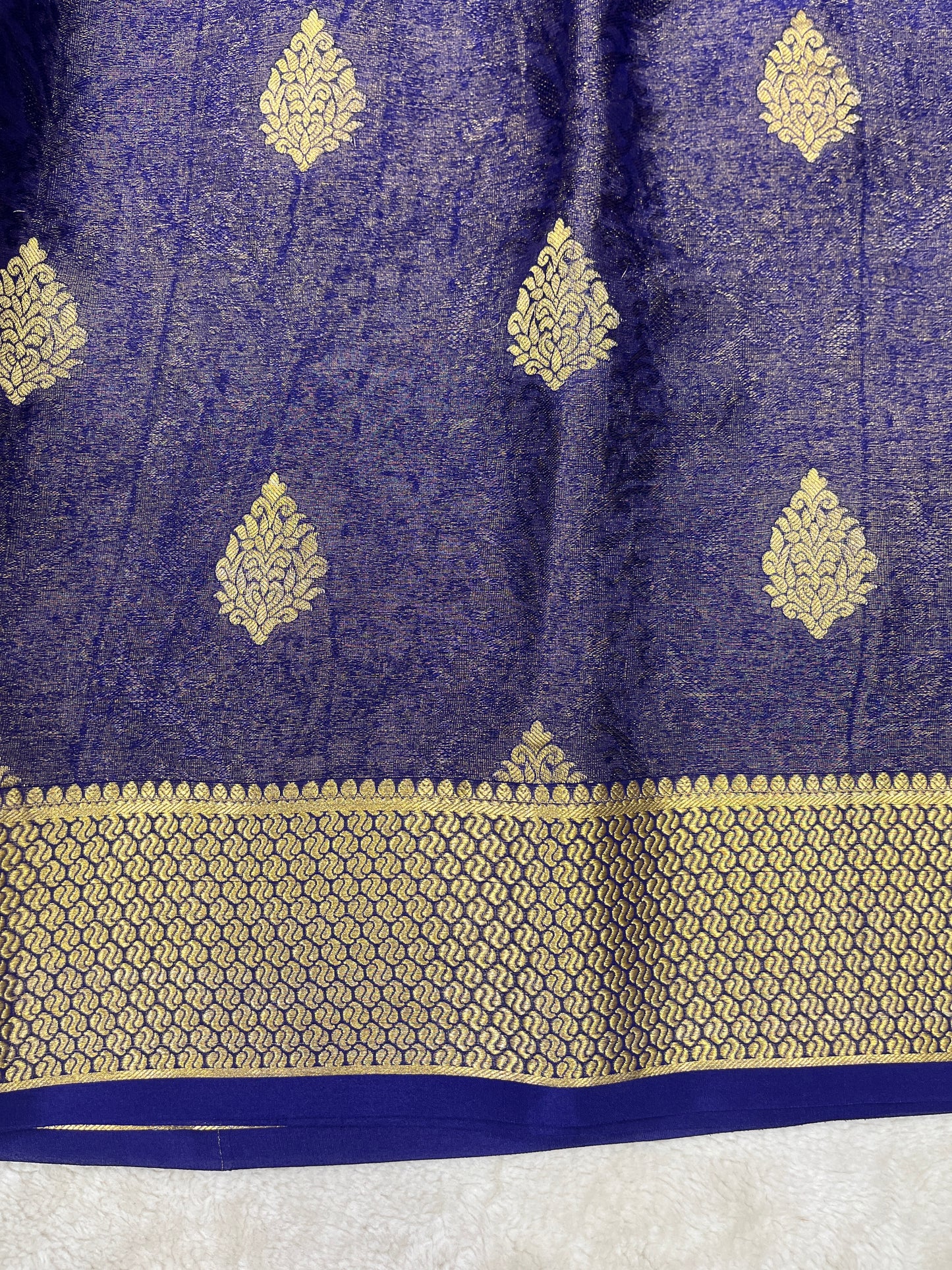Pure Crepe Mysore Silk brocade - 16271503