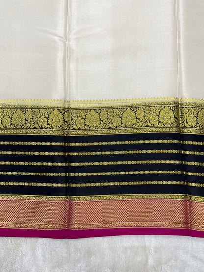 Pure Crepe Mysore Silk 3D contrast - 2637794