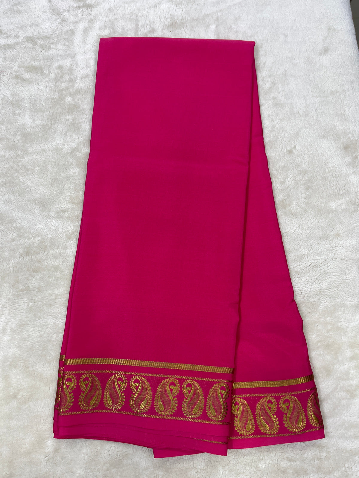 Pure crepe Mysore silk saree-120 Gsm(1104001)