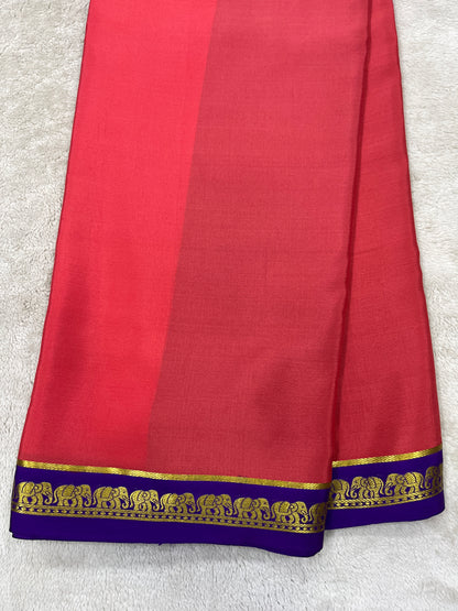 Pure crepe Mysore silk- Elephant