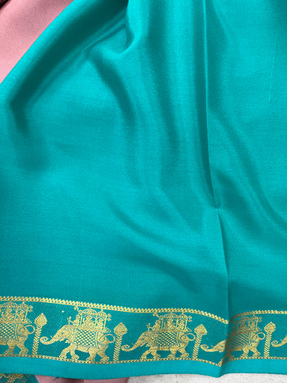 Pure crepe Mysore silk-Gatti Border(1104002)