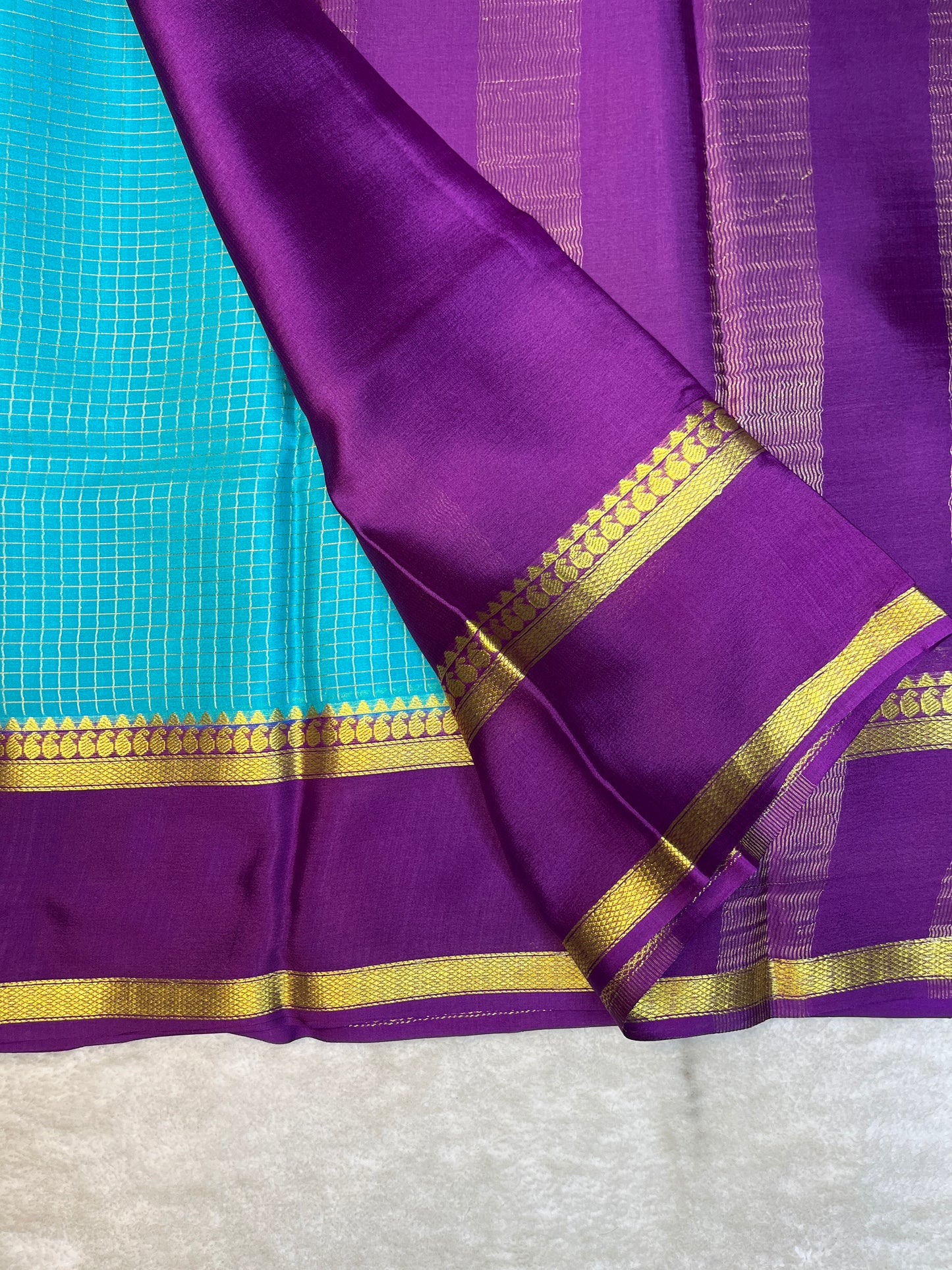 Pure Crepe Mysore Silk Saree-80 GSM(1101805)