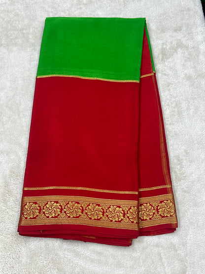 Silver Based Zari Pure Mysore Silk Saree
