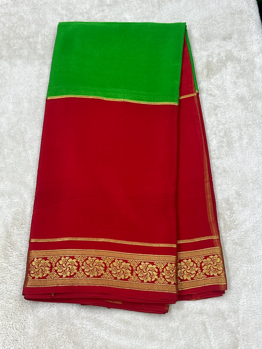 Silver Based Zari Pure Mysore Silk Saree